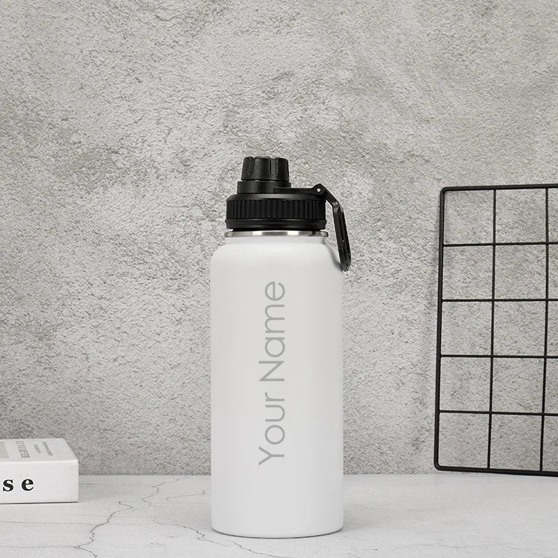 Custom Water Bottle 1000mL 1200mL 1900mL 3800mL32oz 40oz 64oz 128oz outdoor large capacity vacuum sports Thermos Flask