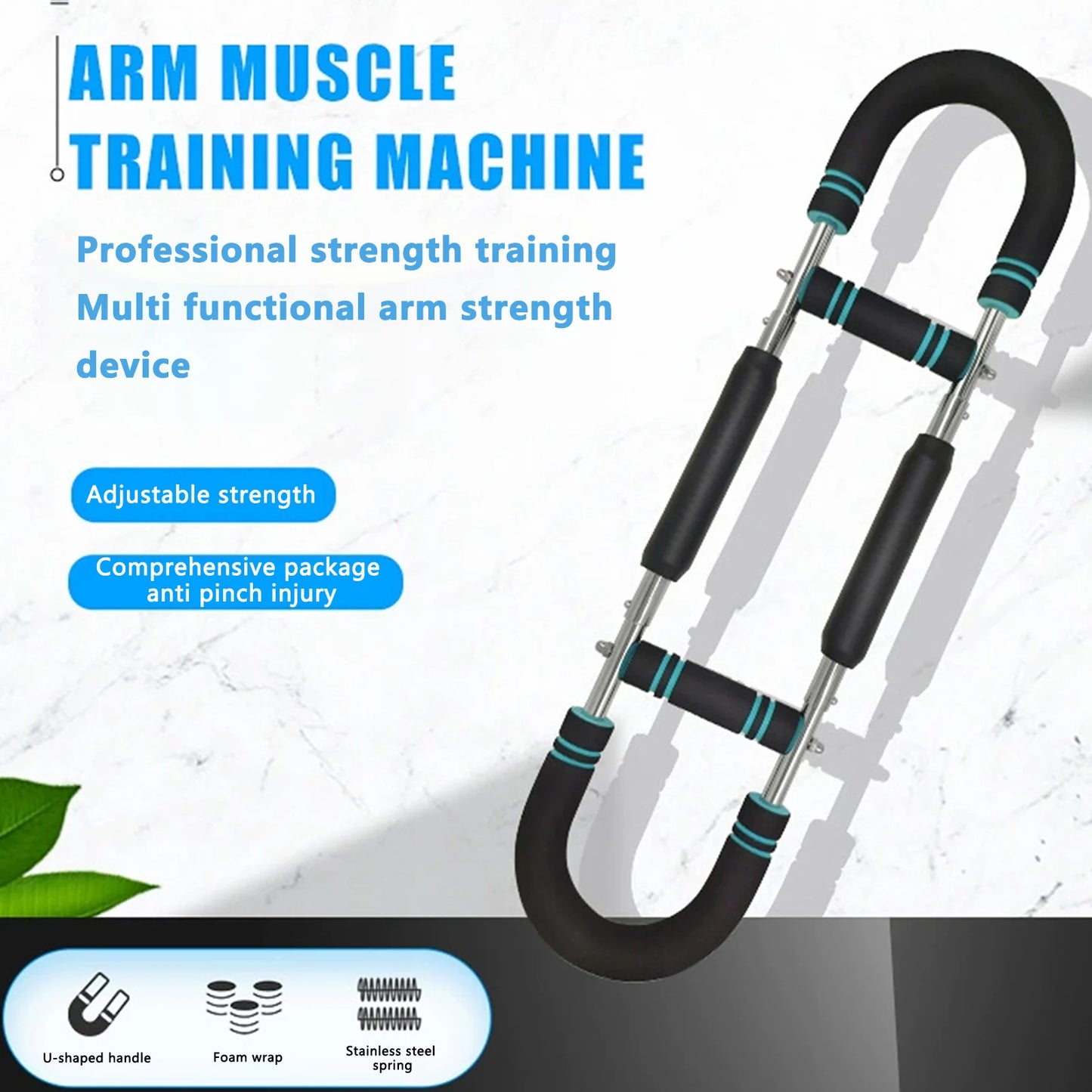 40KG u shape Hand Gripper Strengths Twister Arm Trainer Power Twister Bar Fitness Equipment for Men and Women Home Workout