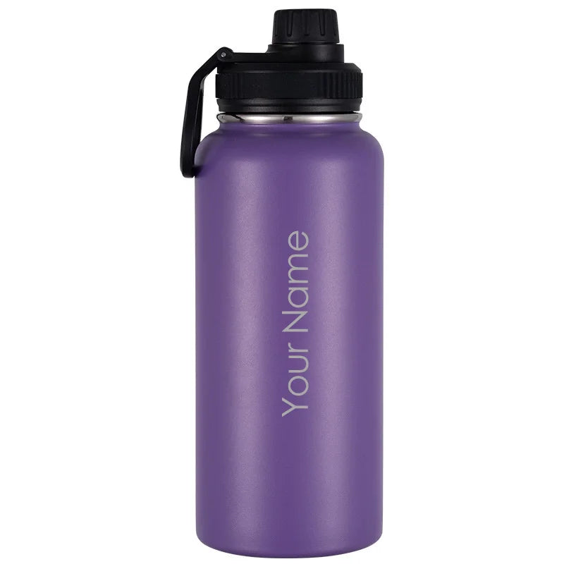 Custom Water Bottle 1000mL 1200mL 1900mL 3800mL32oz 40oz 64oz 128oz outdoor large capacity vacuum sports Thermos Flask