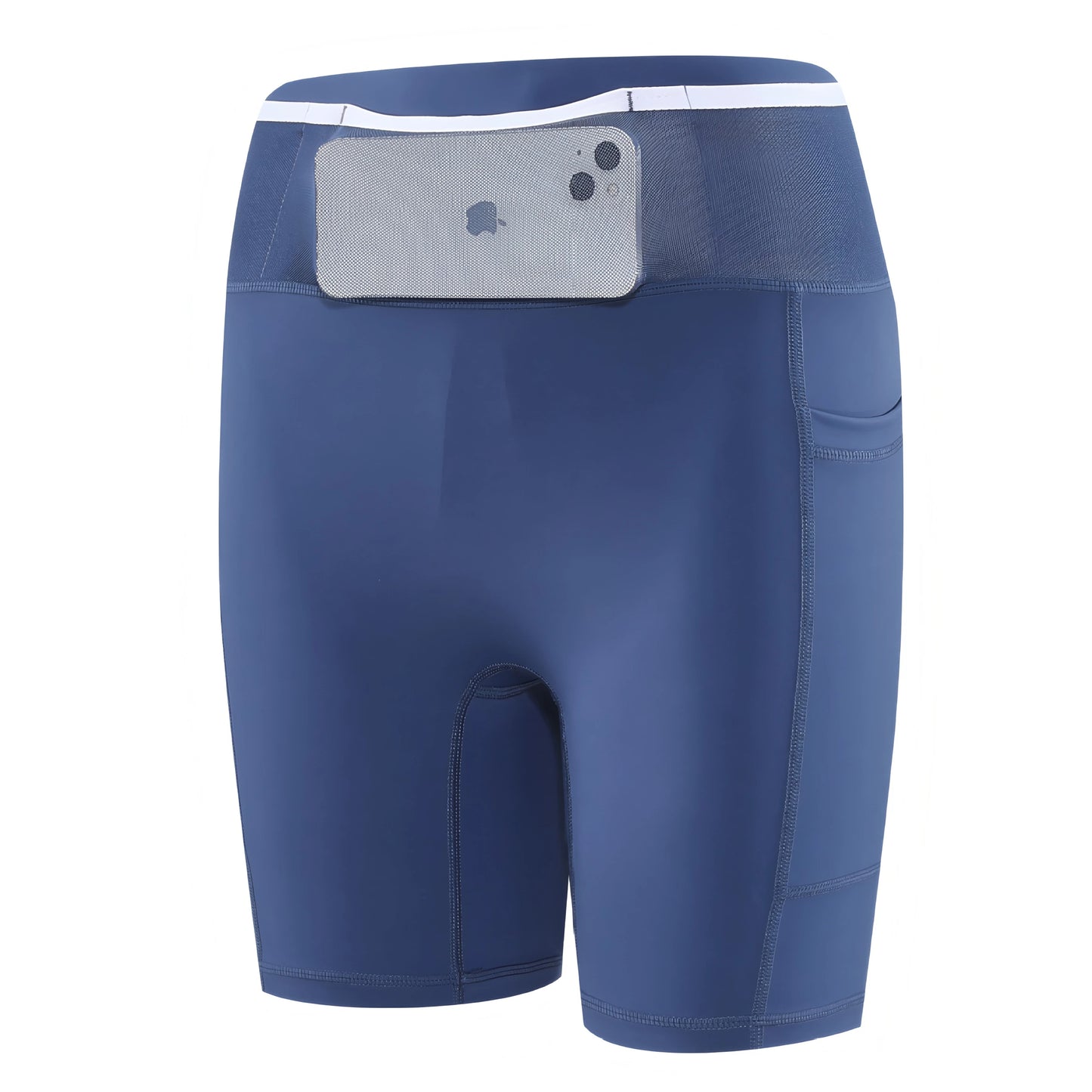 Mens Marathon Running Shorts with Waist Pack Compression Guys Tights Yoga Fitness Outdoor Sport Short Pants Legging Quick Drying