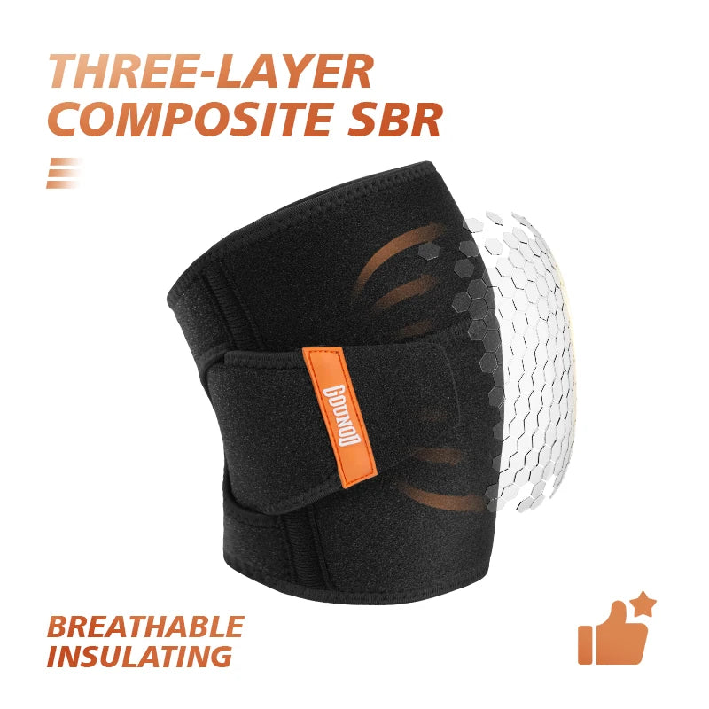 1PC sports and fitness knee pad knee cap with adjustable knee support
